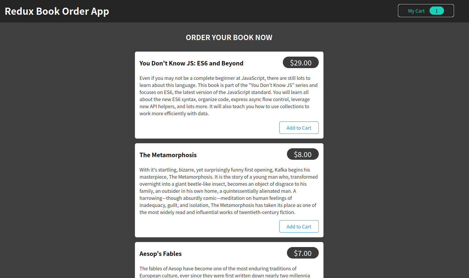 Book Order App