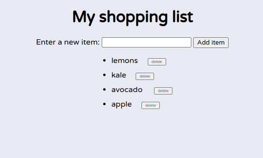 Shopping List